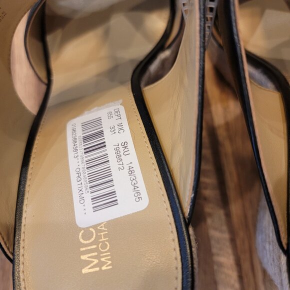 Michael Kors Bradley Black Leather Wedge Sandal MSRP $230 - Picture 13 of 14